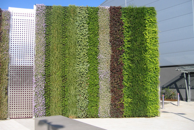 pared verde artificial